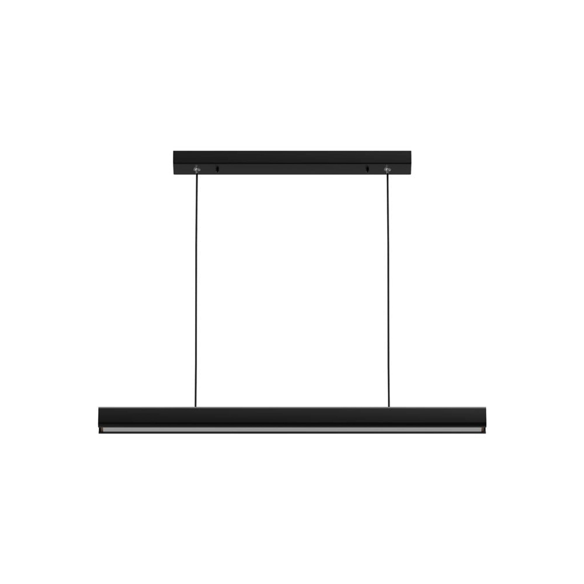 LED Chandeliers Linear Pendant Light Black Finish Walnut Wood Adjustable Dimmable Ceiling - Image 13