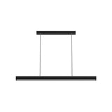 LED Chandeliers Linear Pendant Light Black Finish Walnut Wood Adjustable Dimmable Ceiling - Image 14