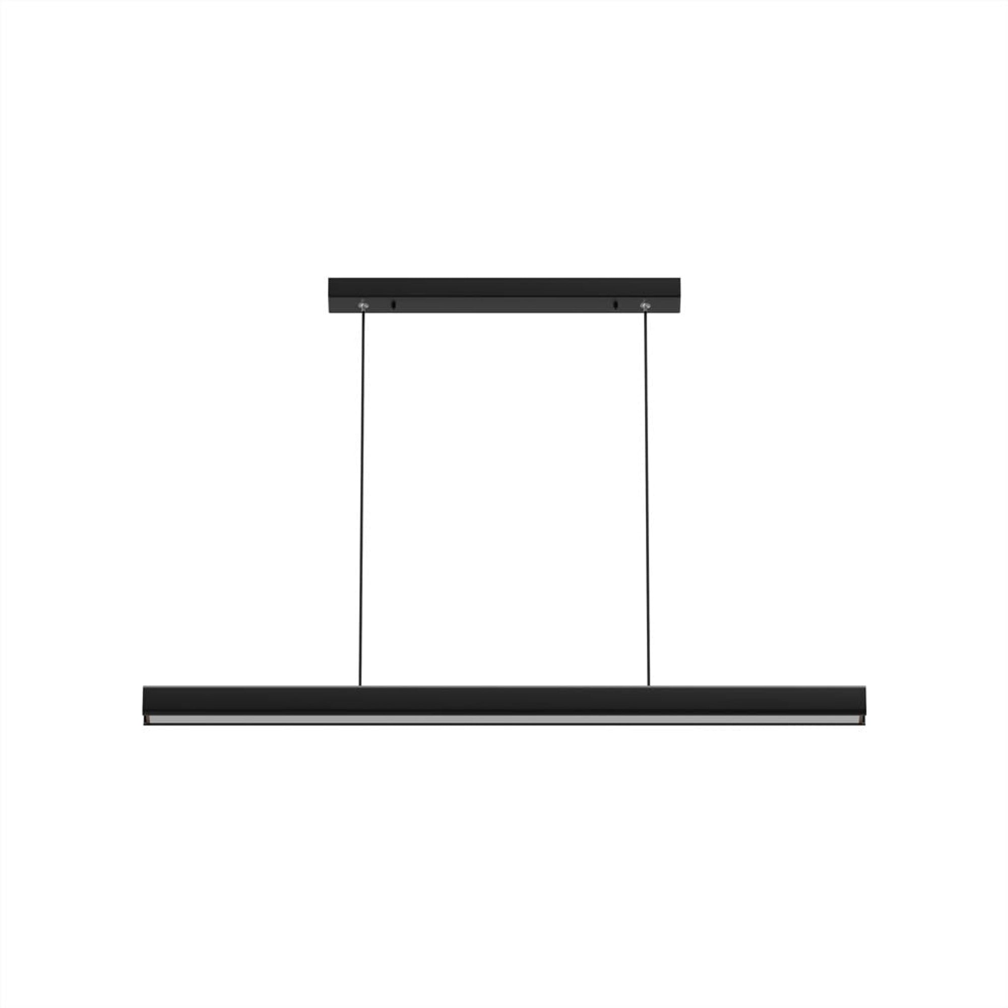 LED Chandeliers Linear Pendant Light Black Finish Walnut Wood Adjustable Dimmable Ceiling - Image 14