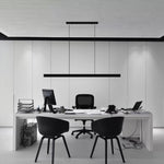 LED Chandeliers Linear Pendant Light Black Finish Walnut Wood Adjustable Dimmable Ceiling - Image 4