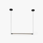 LED Chandeliers Linear Pendant Light Black Metal Finish Adjustable Cable Length - Image 1