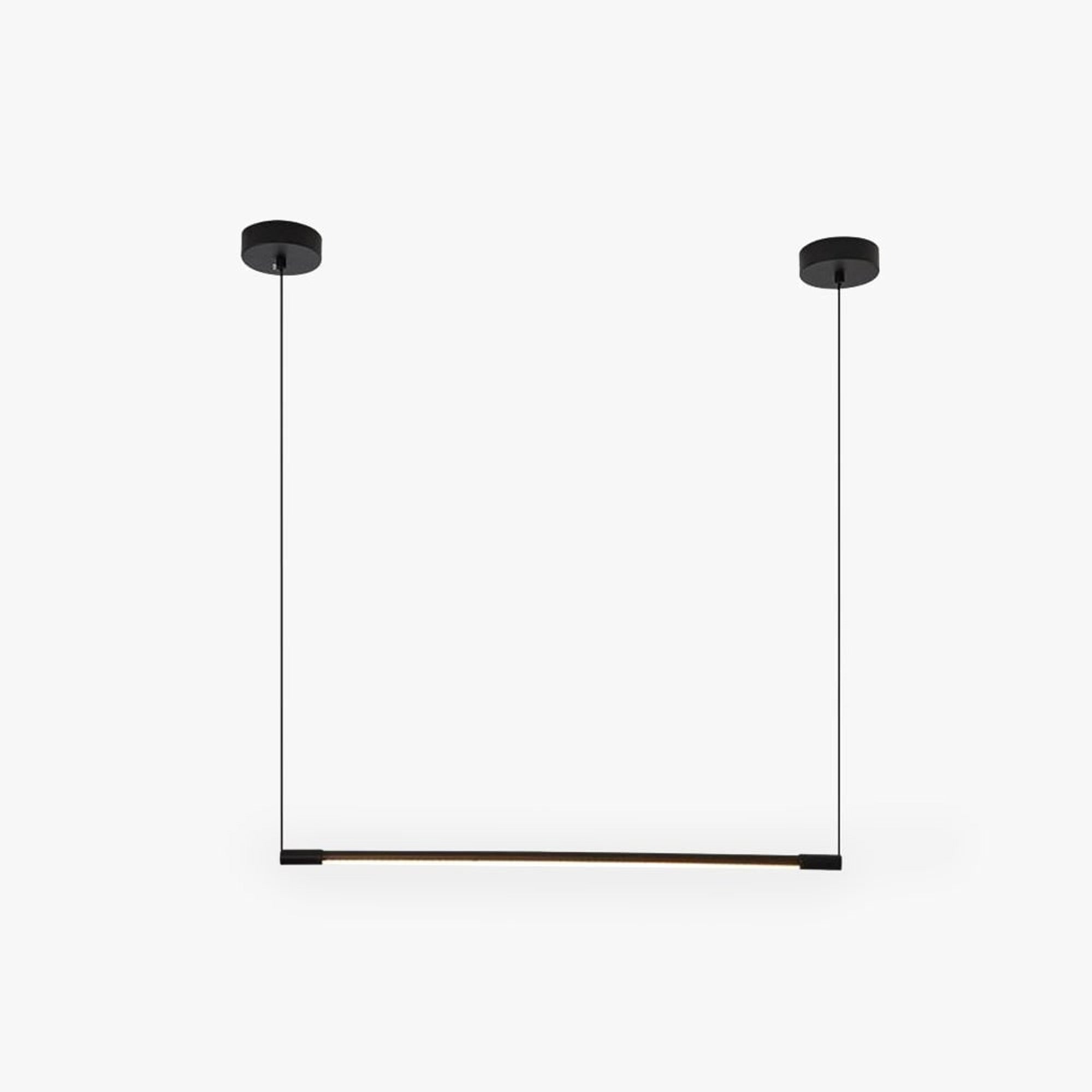 LED Chandeliers Linear Pendant Light Black Metal Finish Adjustable Cable Length - Image 1