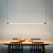 LED Chandeliers Linear Pendant Light Black Metal Finish Adjustable Cable Length - Image 2