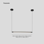 LED Chandeliers Linear Pendant Light Black Metal Finish Adjustable Cable Length - Image 4