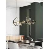 LED Chandeliers Linear Pendant Light Glass Spheres Black Ceiling - Image 10