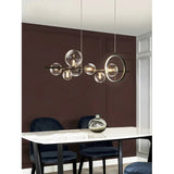 LED Chandeliers Linear Pendant Light Glass Spheres Black Ceiling - Image 13