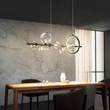 LED Chandeliers Linear Pendant Light Glass Spheres Black Ceiling - Image 14