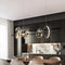 LED Chandeliers Linear Pendant Light Glass Spheres Black Ceiling - Image 2