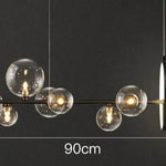 LED Chandeliers Linear Pendant Light Glass Spheres Black Ceiling - Image 4