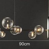 LED Chandeliers Linear Pendant Light Glass Spheres Black Ceiling - Image 4