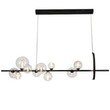 LED Chandeliers Linear Pendant Light Glass Spheres Black Ceiling - Image 5