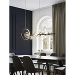 LED Chandeliers Linear Pendant Light Glass Spheres Black Ceiling - Image 7