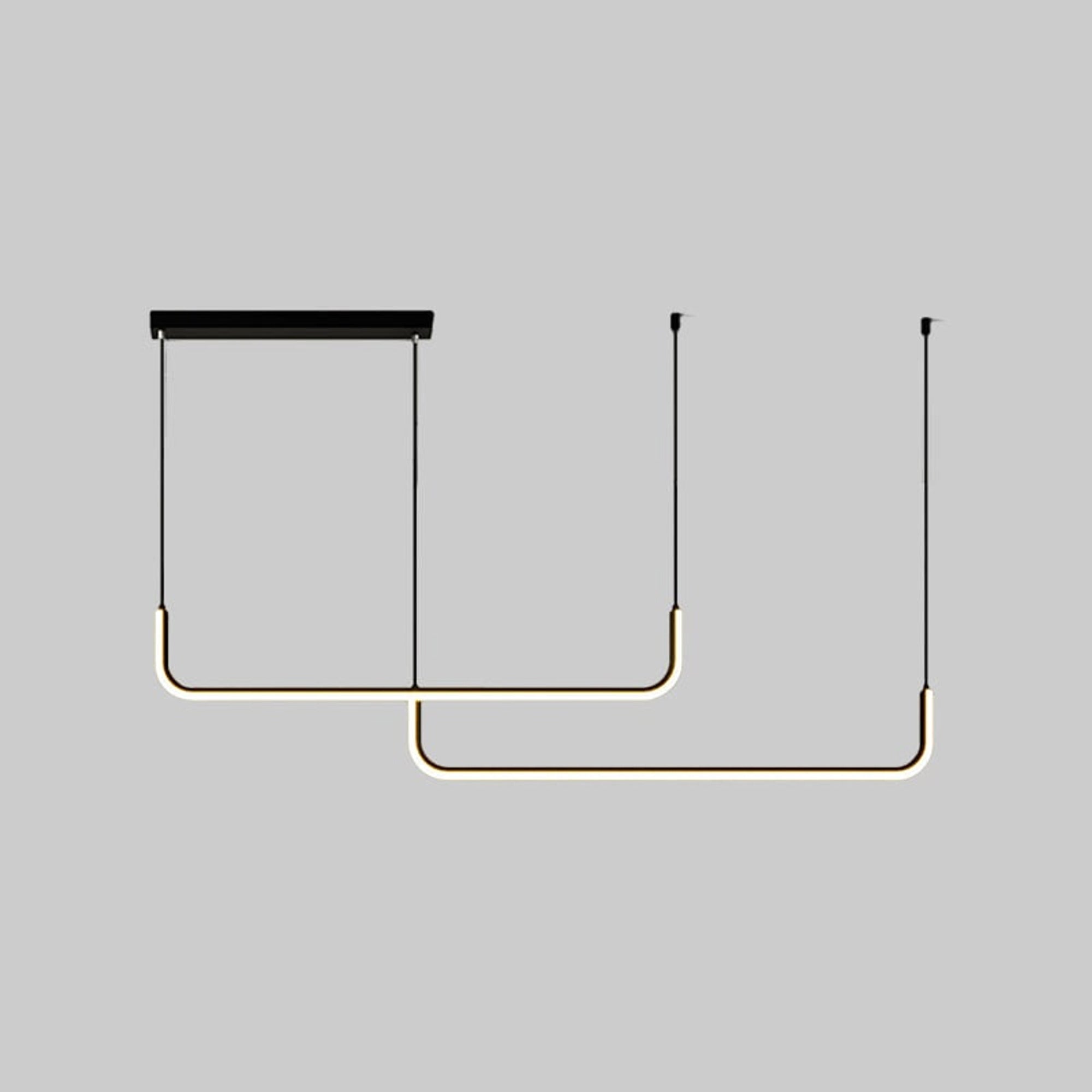 LED Chandeliers Linear Pendant Light Modern Metal Ceiling - Image 12
