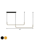 LED Chandeliers Linear Pendant Light Modern Metal Ceiling - Image 16