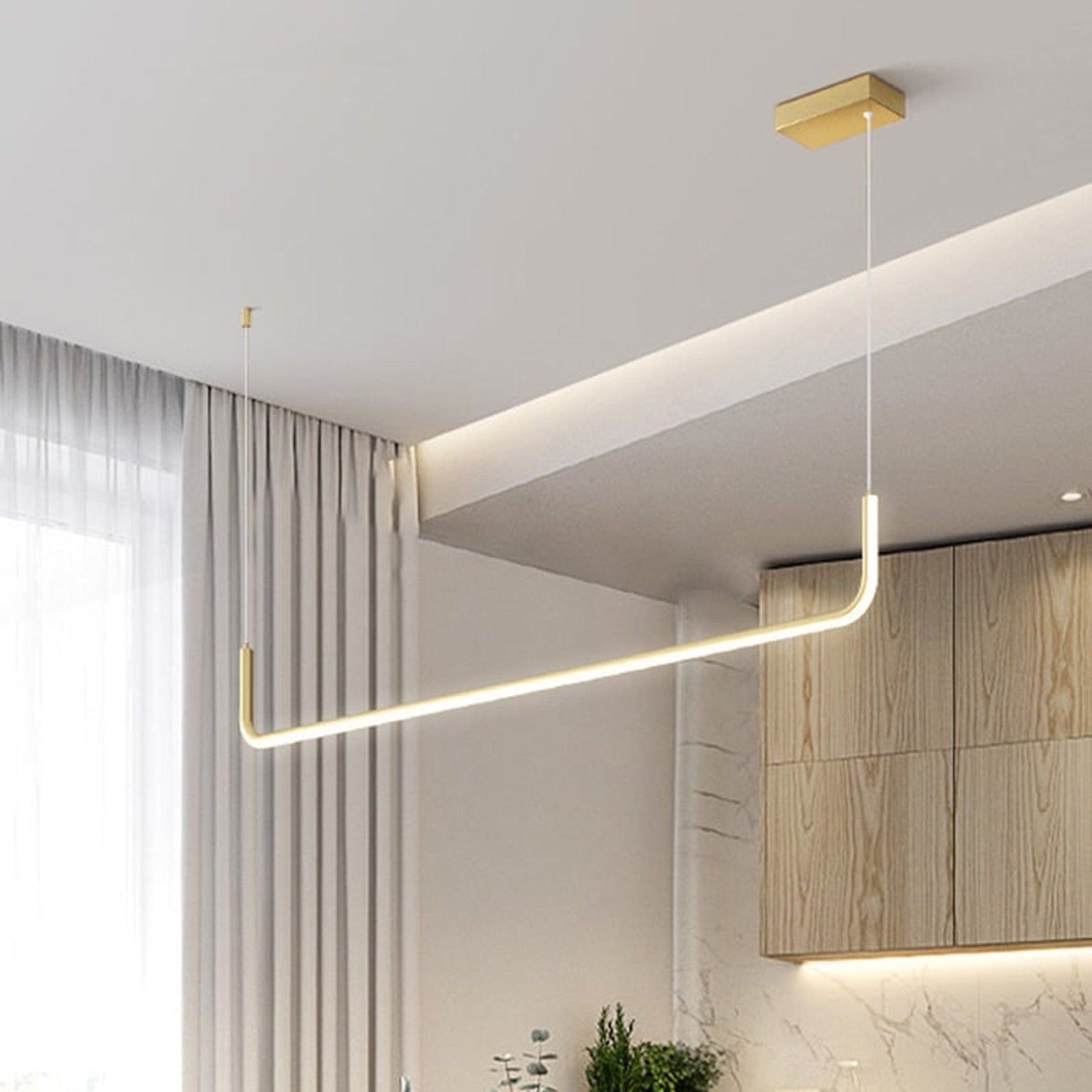 LED Chandeliers Linear Pendant Light Modern Metal Ceiling - Image 4