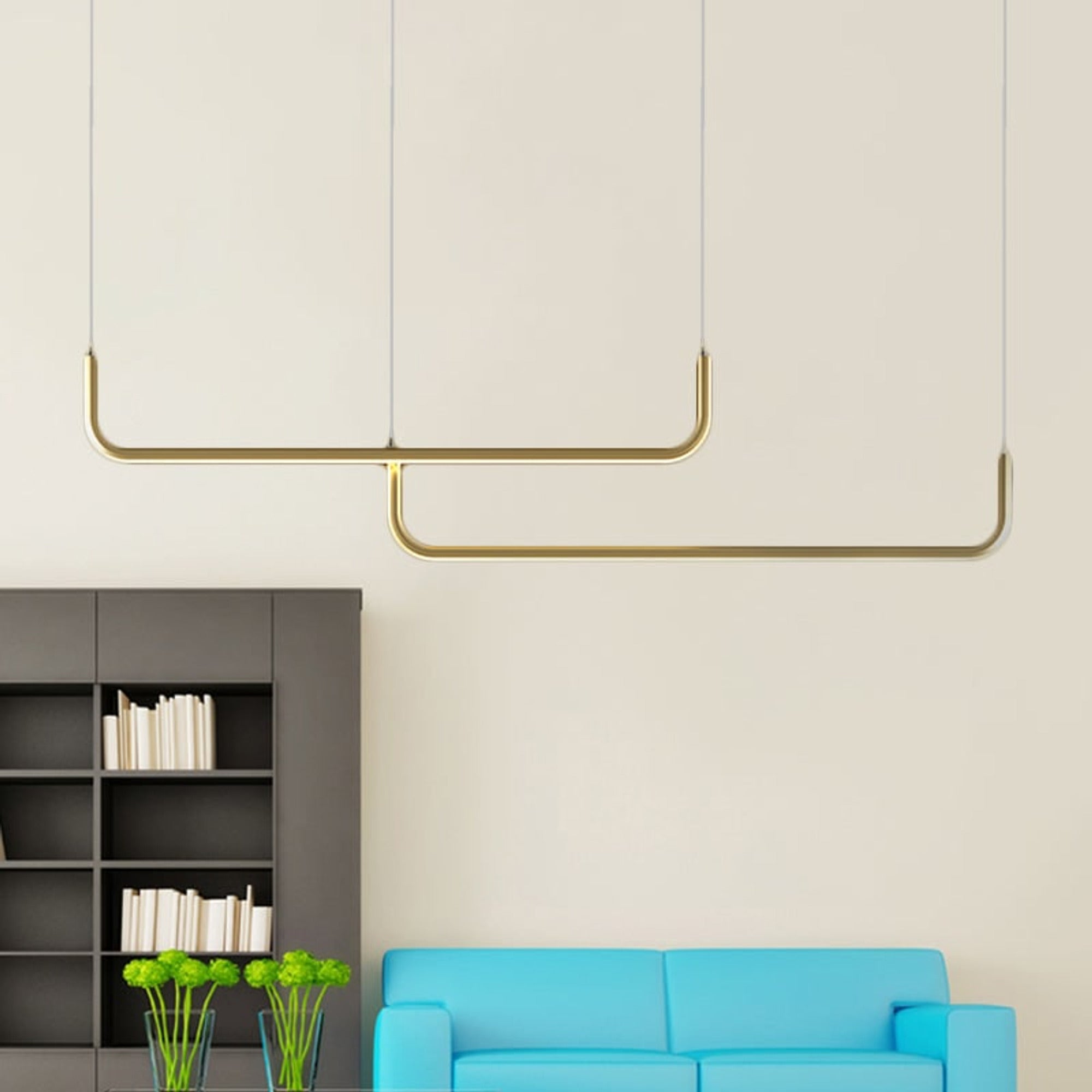LED Chandeliers Linear Pendant Light Modern Metal Ceiling - Image 5
