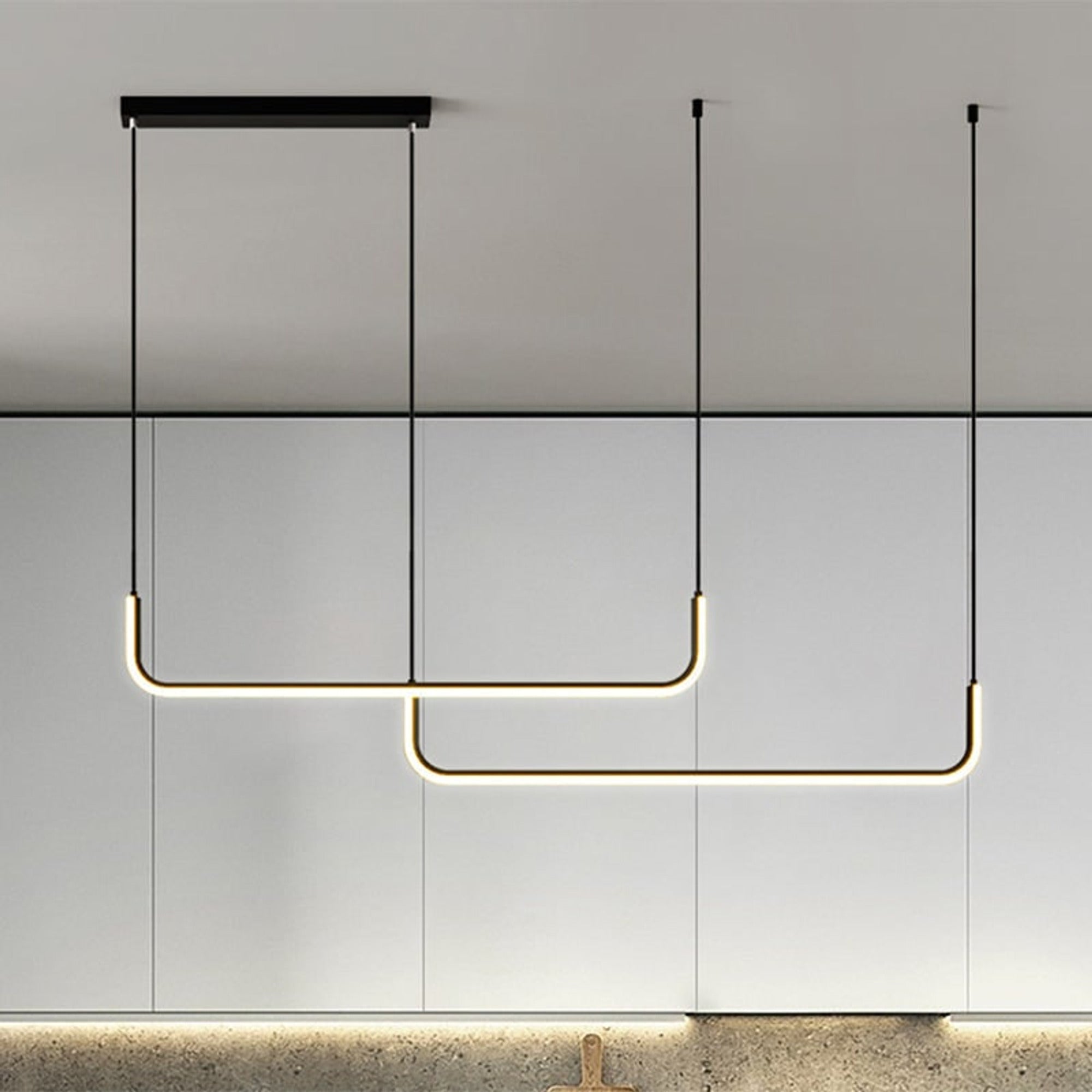 LED Chandeliers Linear Pendant Light Modern Metal Ceiling - Image 6