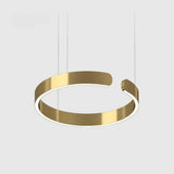 Modern Round Metal LED Chandeliers Ceiling Light - Gold Finish Product View