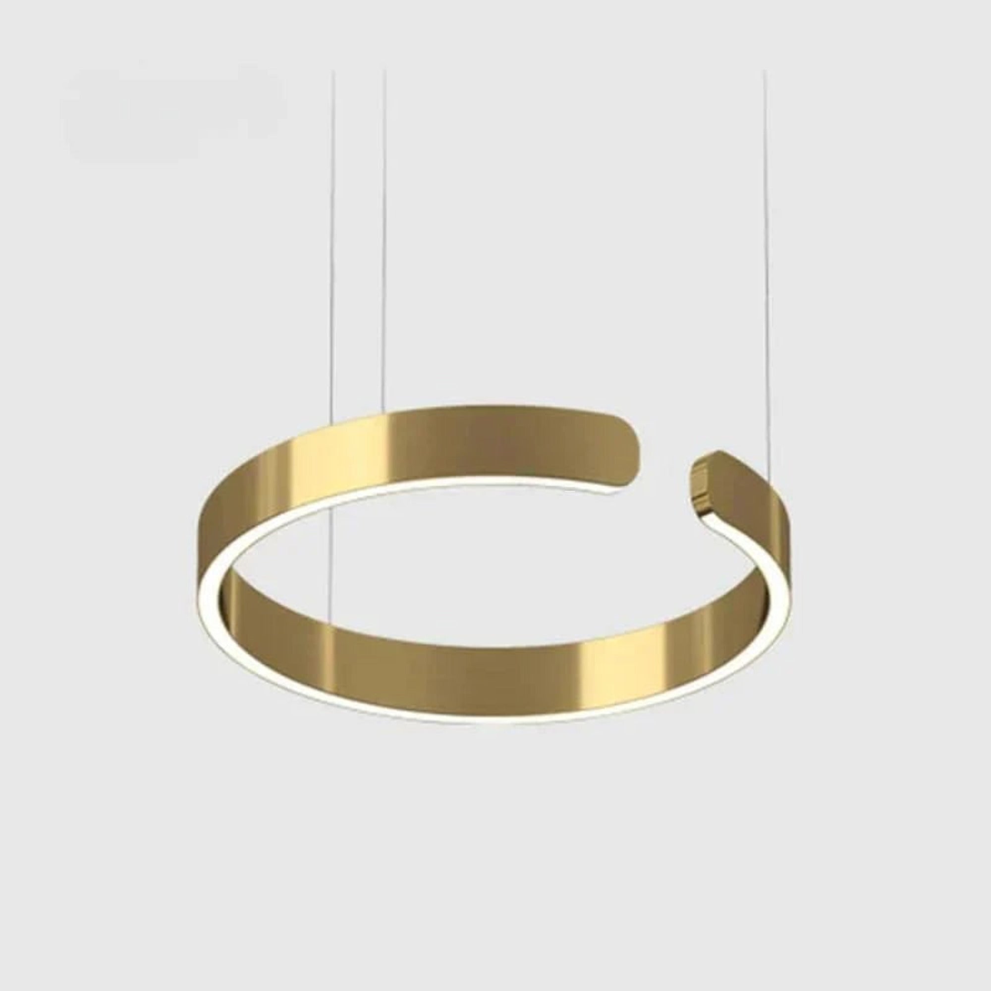 Modern Round Metal LED Chandeliers Ceiling Light - Gold Finish Product View