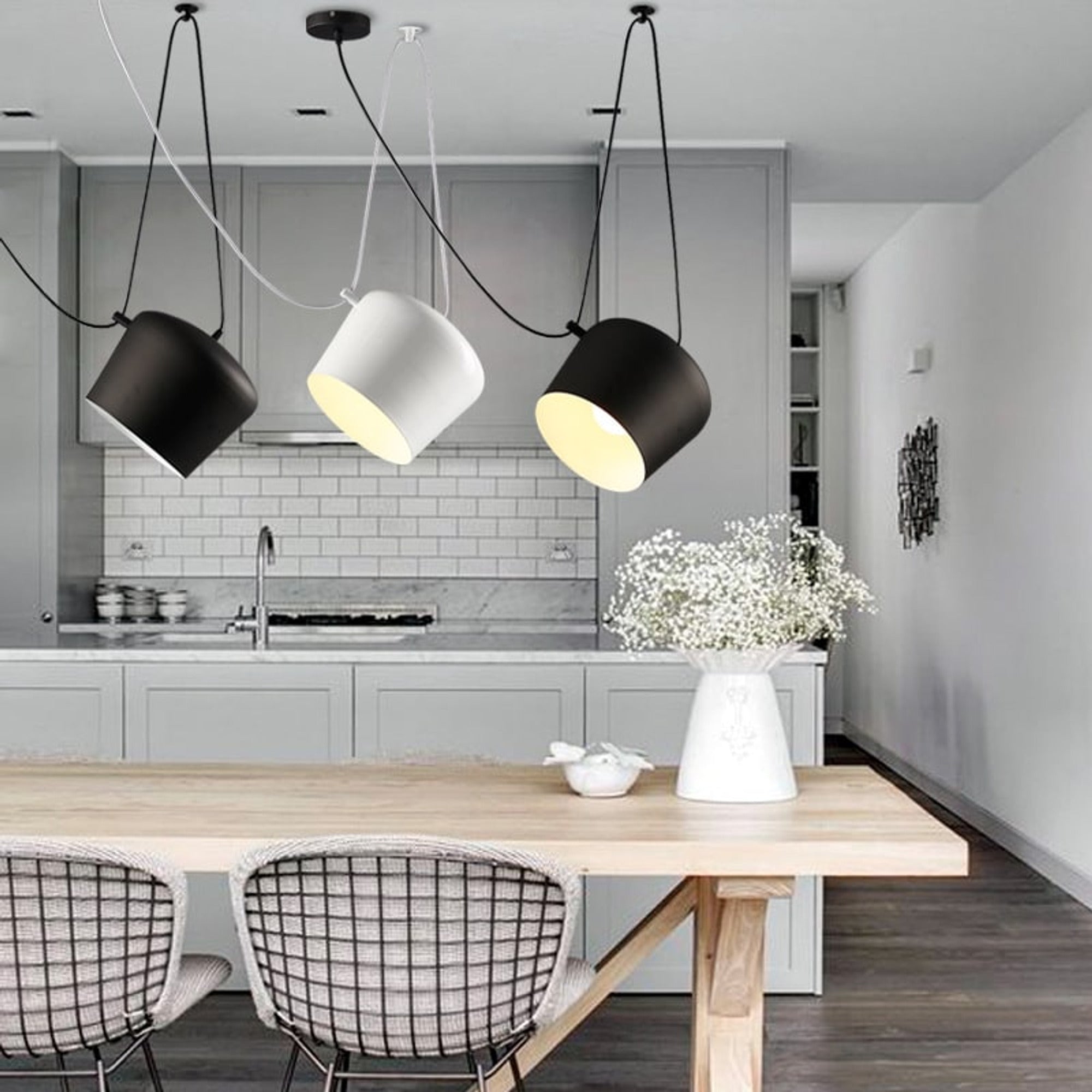LED Chandeliers Modern Hanging Fishing Line Design Adjustable Ceiling Light - Image 7