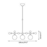 LED Chandeliers Modern Linear Globe Pendant Light For Dining Room - Image 21