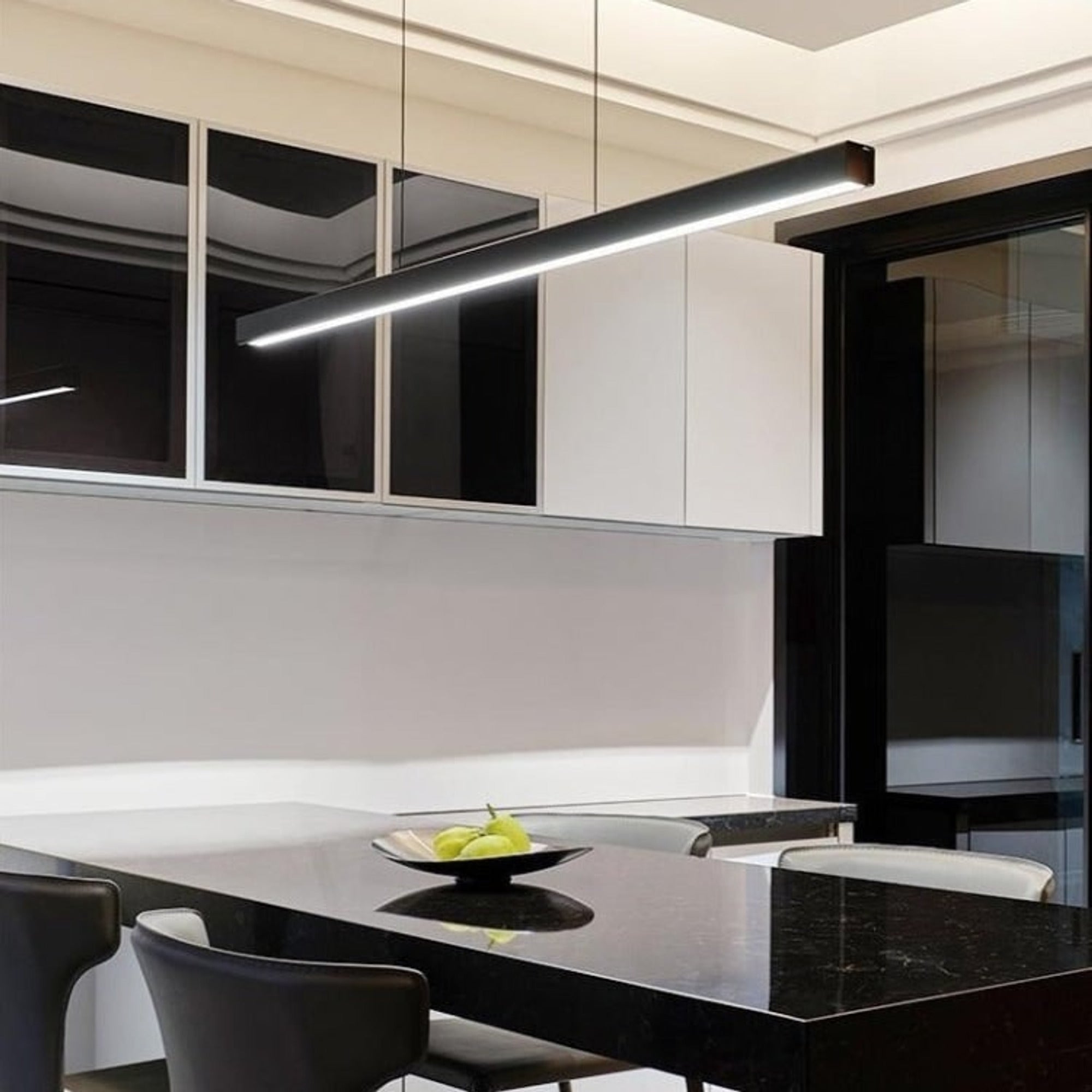 LED Chandeliers Modern Linear Pendant For Dining Table With Remote Control - Image 5