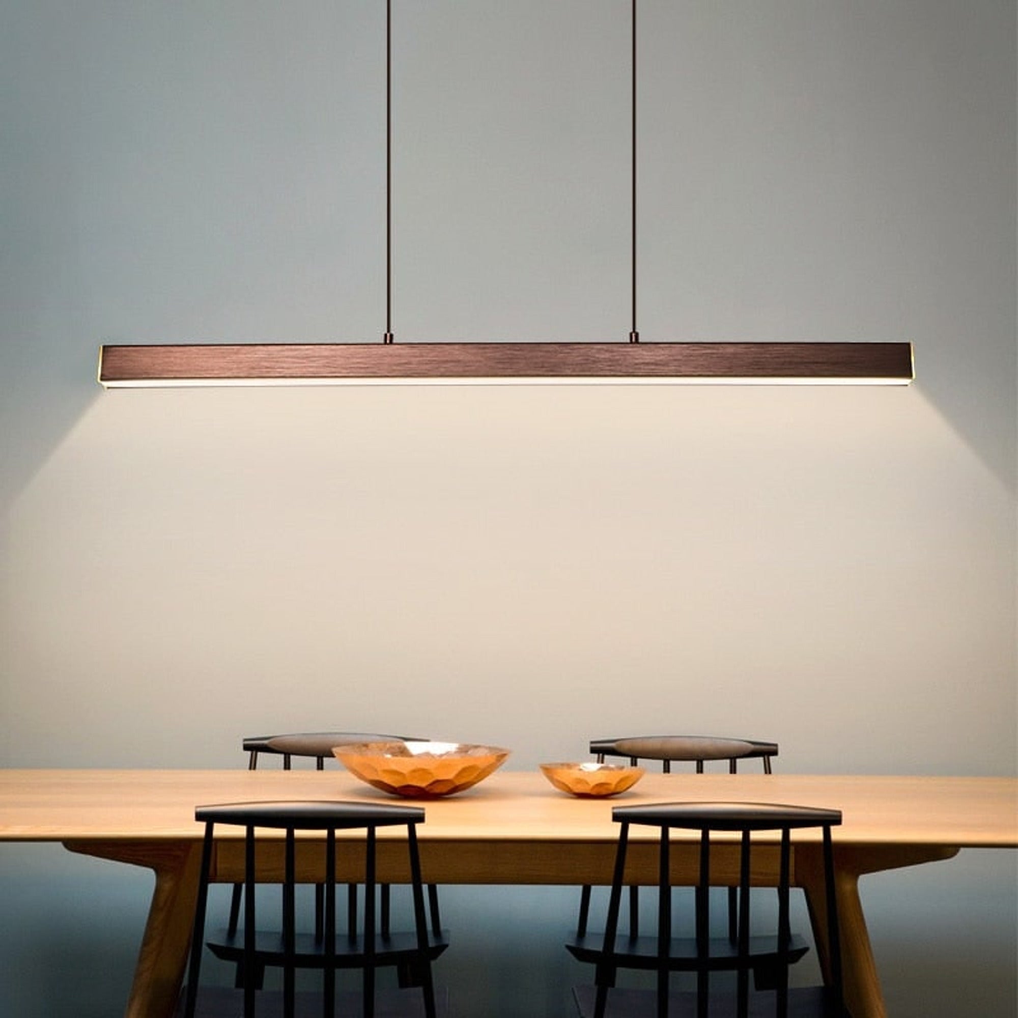 LED Chandeliers Modern Linear Pendant For Dining Table With Remote Control - Image 1