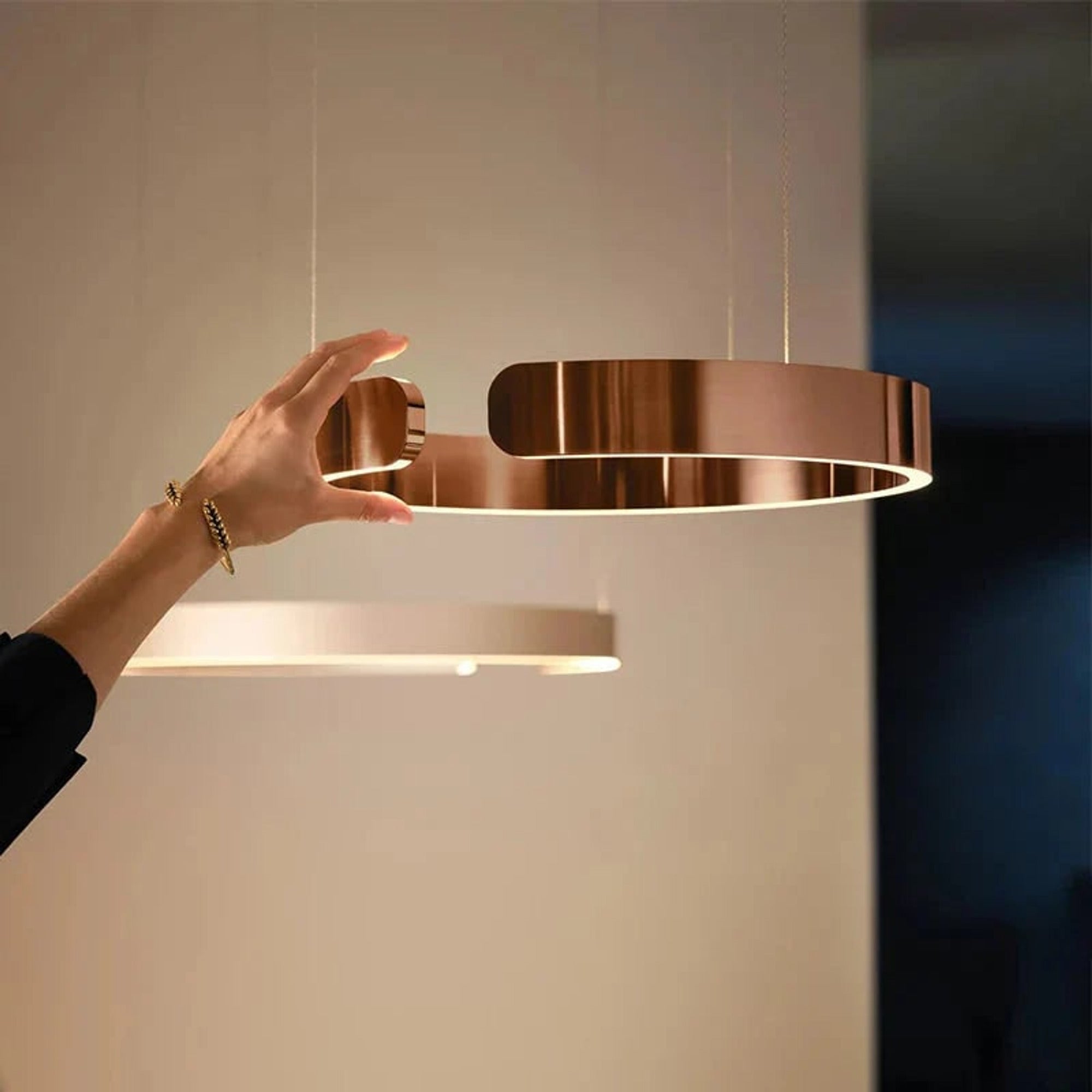 LED Chandeliers Modern Round Ring Ceiling Light Metal - Image 11