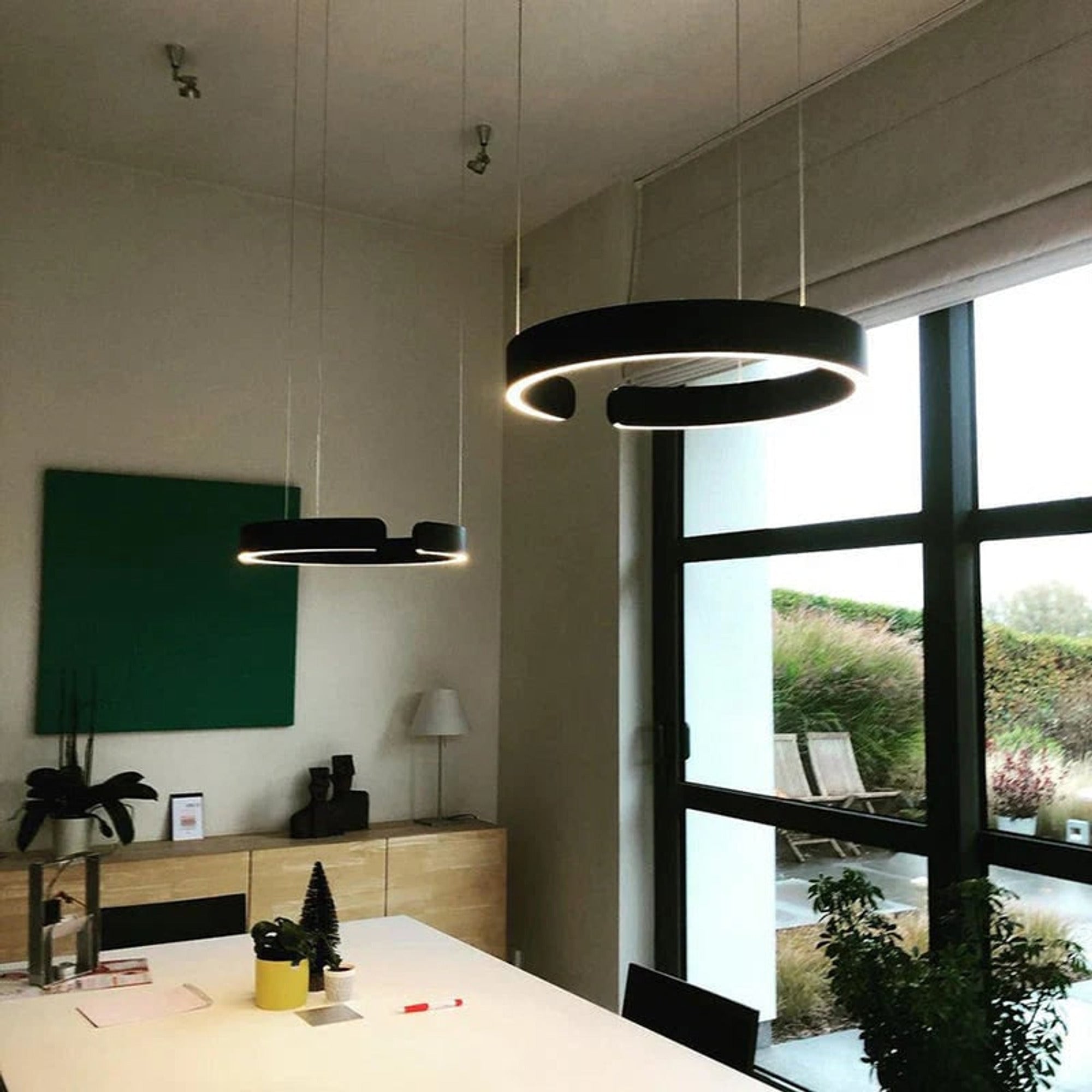 LED Chandeliers Modern Round Ring Ceiling Light Metal - Image 17