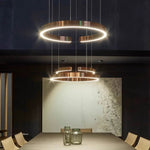 LED Chandeliers Modern Round Ring Ceiling Light Metal - Image 2