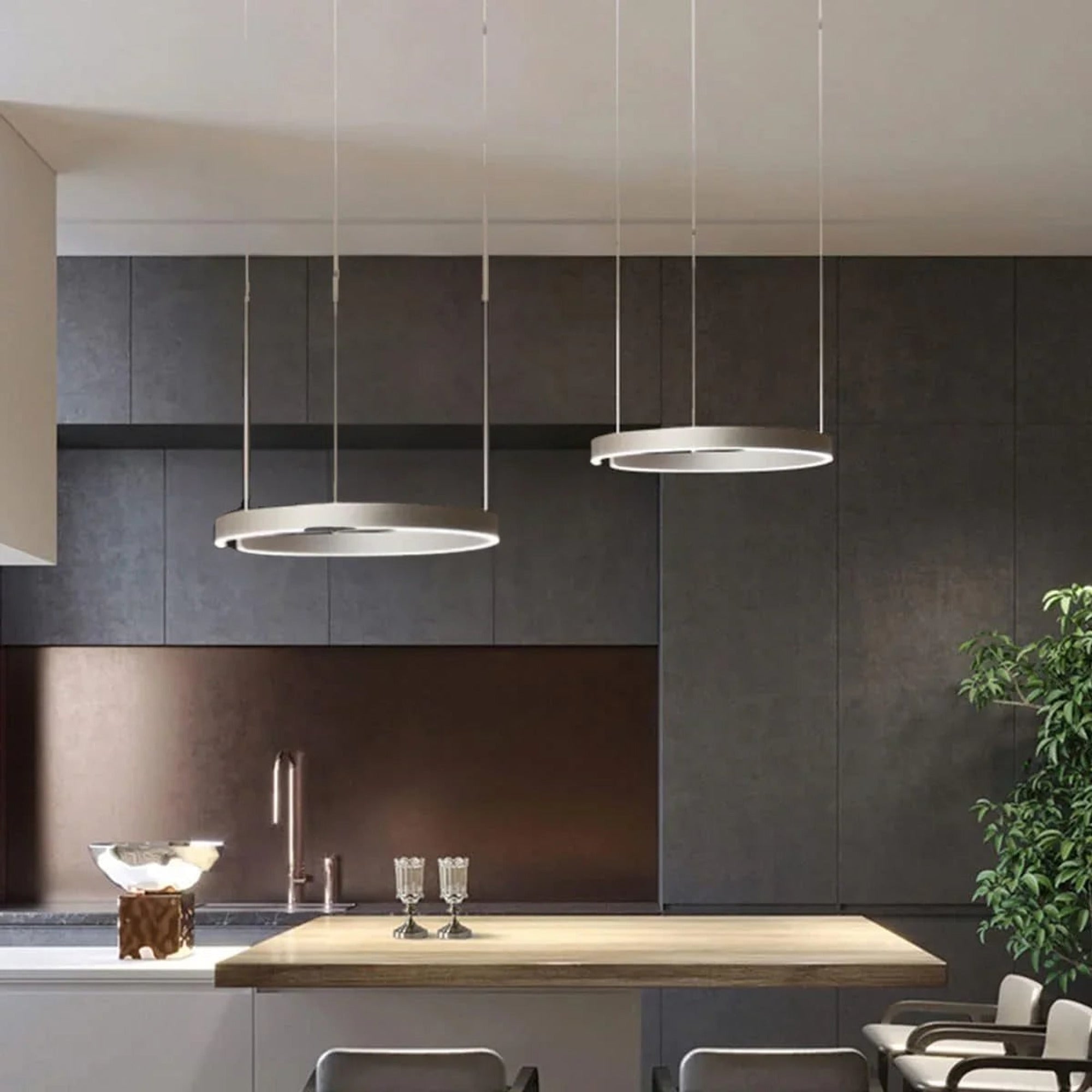 LED Chandeliers Modern Round Ring Ceiling Light Metal - Image 20