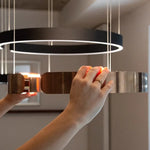 LED Chandeliers Modern Round Ring Ceiling Light Metal - Image 6