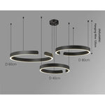 LED Chandeliers Modern Round Ring Ceiling Light Metal - Image 7
