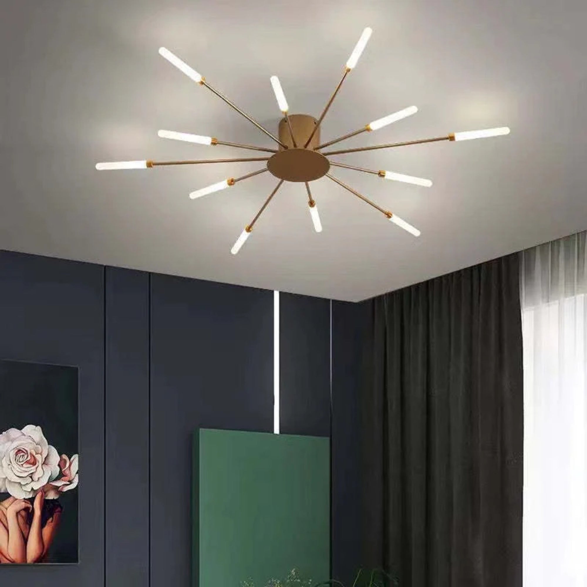 LED Chandeliers Modern Starburst Ceiling Light Finish - Image 11