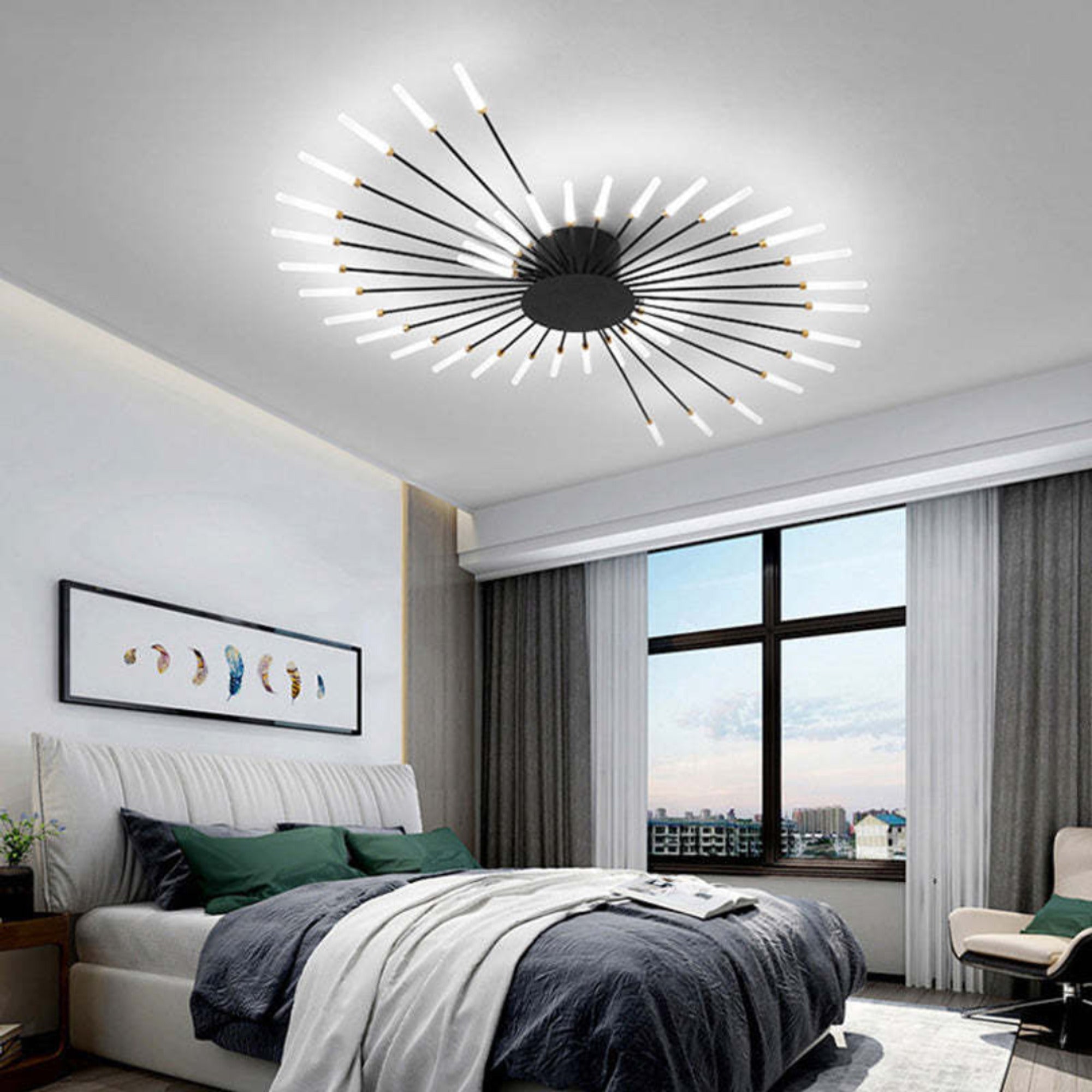 LED Chandeliers Modern Starburst Ceiling Light Finish - Image 19