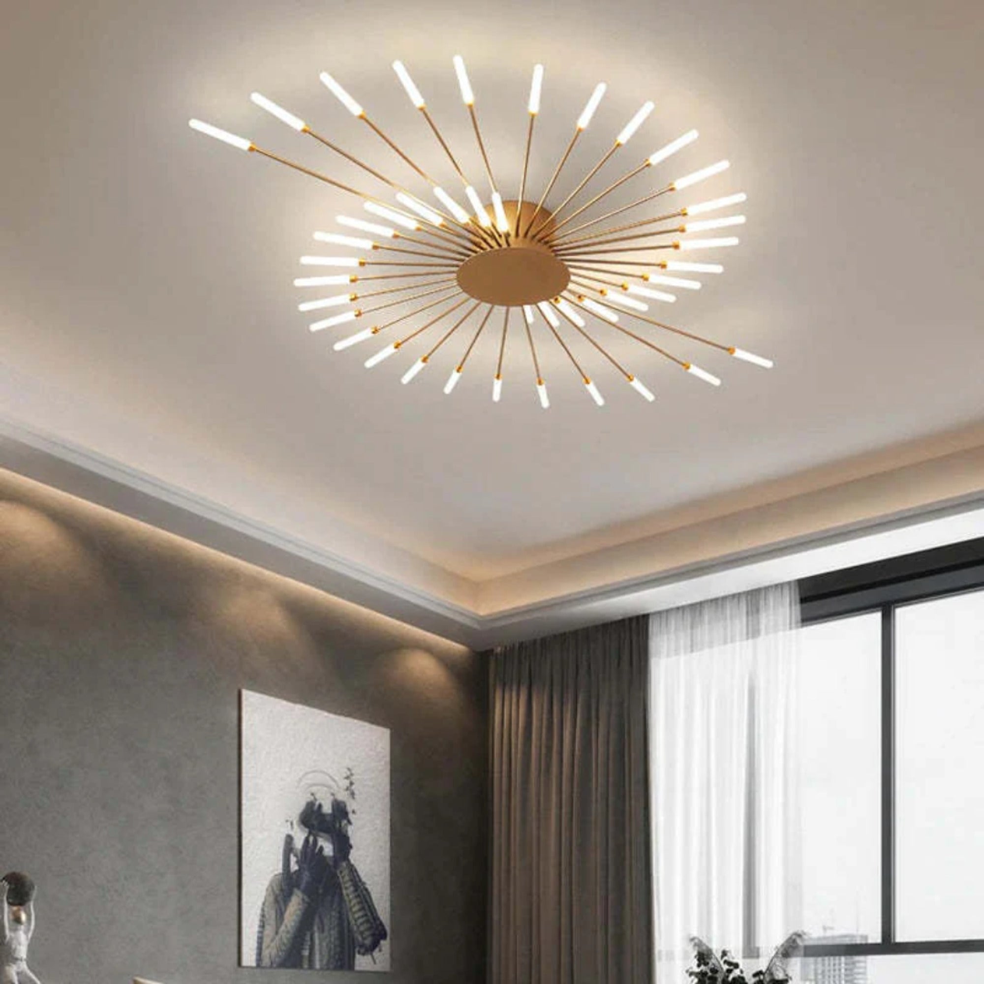 LED Chandeliers Modern Starburst Ceiling Light Finish - Image 21