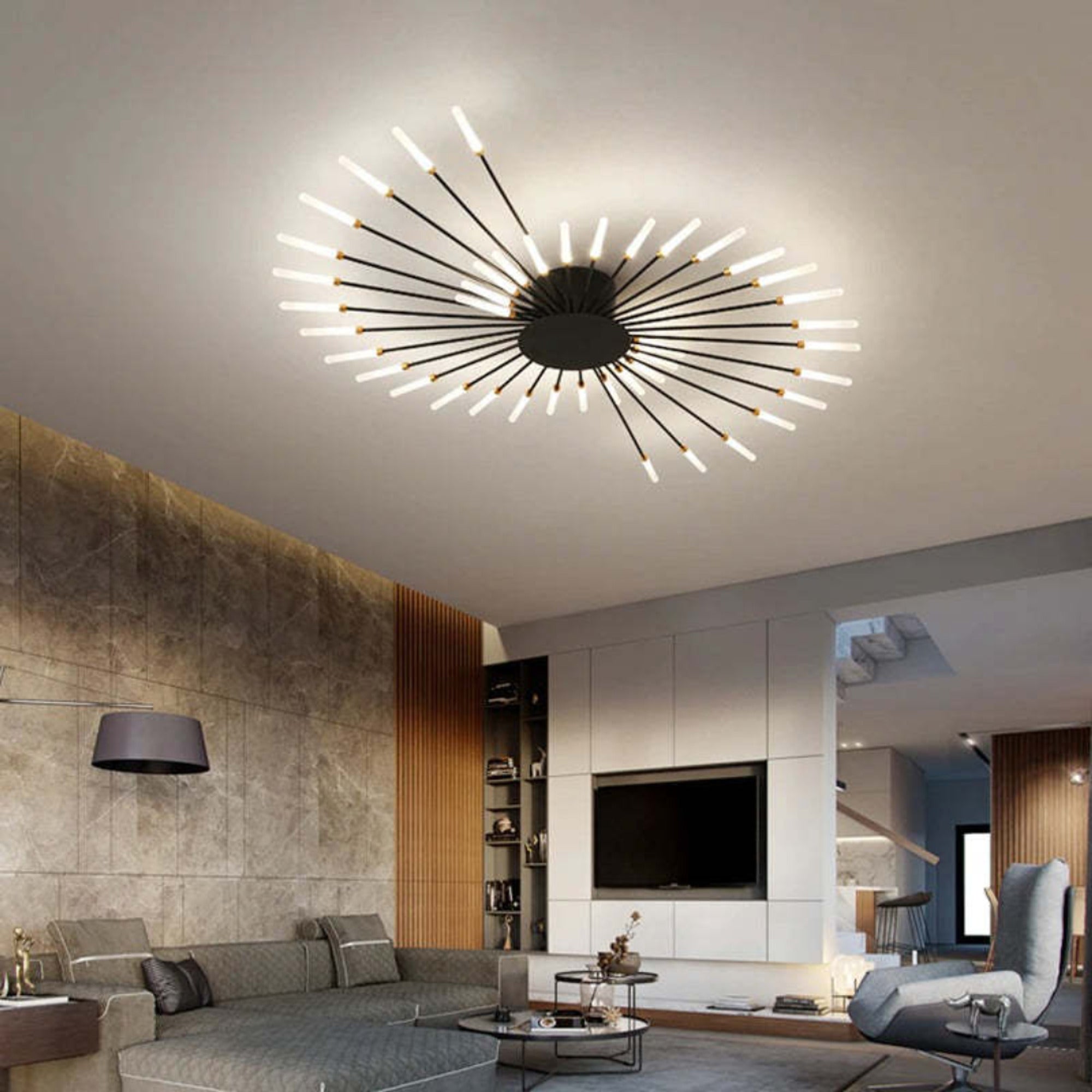 LED Chandeliers Modern Starburst Ceiling Light Finish - Image 22