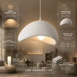 LED Chandeliers Modern Wabi Sabi Pendant Light Handmade Nordic Ceiling Lamp With G9 Bulb - Image 6