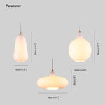 LED Chandeliers Pendant Light Glass Wood Accent Modern Indoor Lighting - Image 3