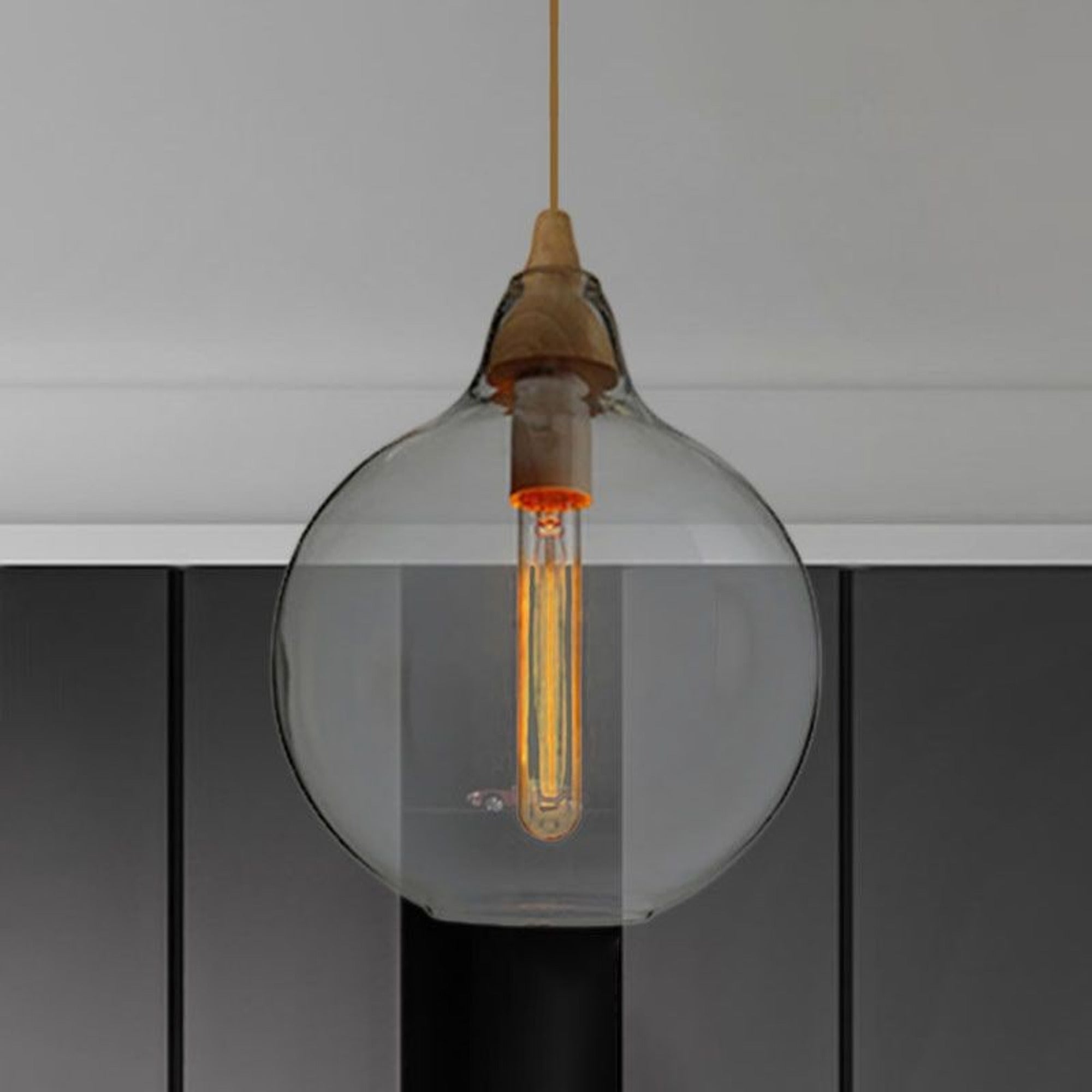 LED Chandeliers Pendant Light Glass Wood Accent Modern Indoor Lighting - Image 14