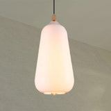 LED Chandeliers Pendant Light Glass Wood Accent Modern Indoor Lighting - Image 4
