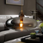 LED Chandeliers Pendant Light Glass Wood Accent Modern Indoor Lighting - Image 7