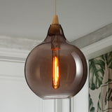 LED Chandeliers Pendant Light Glass Wood Accent Modern Indoor Lighting - Image 16