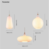 LED Chandeliers Pendant Light Glass Wood Accent Modern Indoor Lighting - Image 17