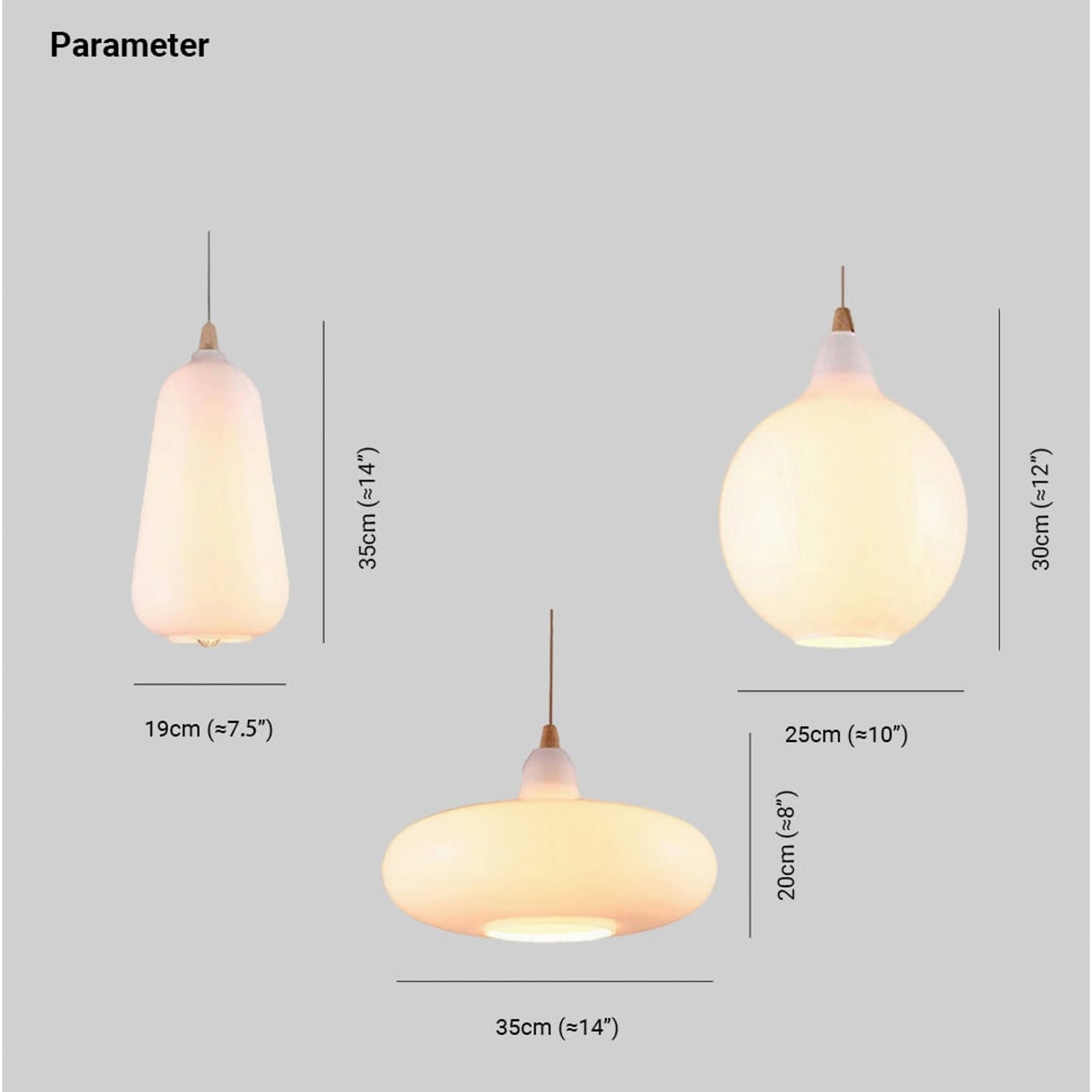 LED Chandeliers Pendant Light Glass Wood Accent Modern Indoor Lighting - Image 17