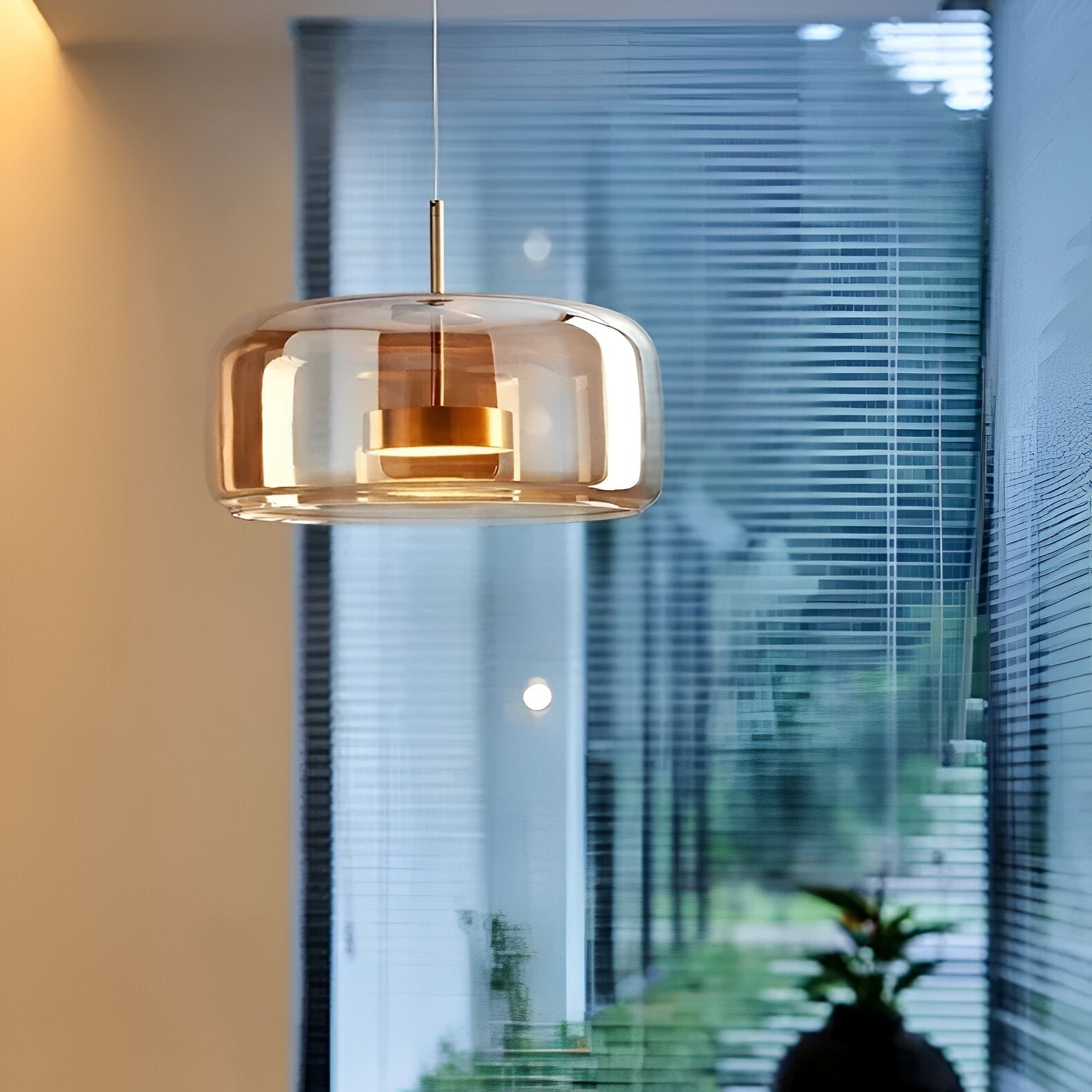 LED Chandeliers Pendant Light Modern Glass Adjustable Height Hand-Blown Ceiling Fixture - Image 16