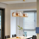 LED Chandeliers Pendant Light Modern Glass Adjustable Height Hand-Blown Ceiling Fixture - Image 17