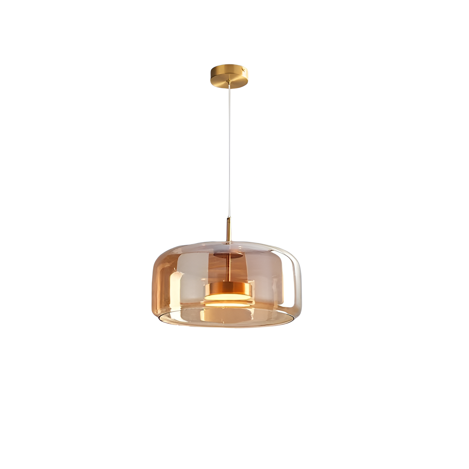 LED Chandeliers Pendant Light Modern Glass Adjustable Height Hand-Blown Ceiling Fixture - Image 2