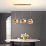 LED Chandeliers Pendant Light Modern Glass Adjustable Height Hand-Blown Ceiling Fixture - Image 22