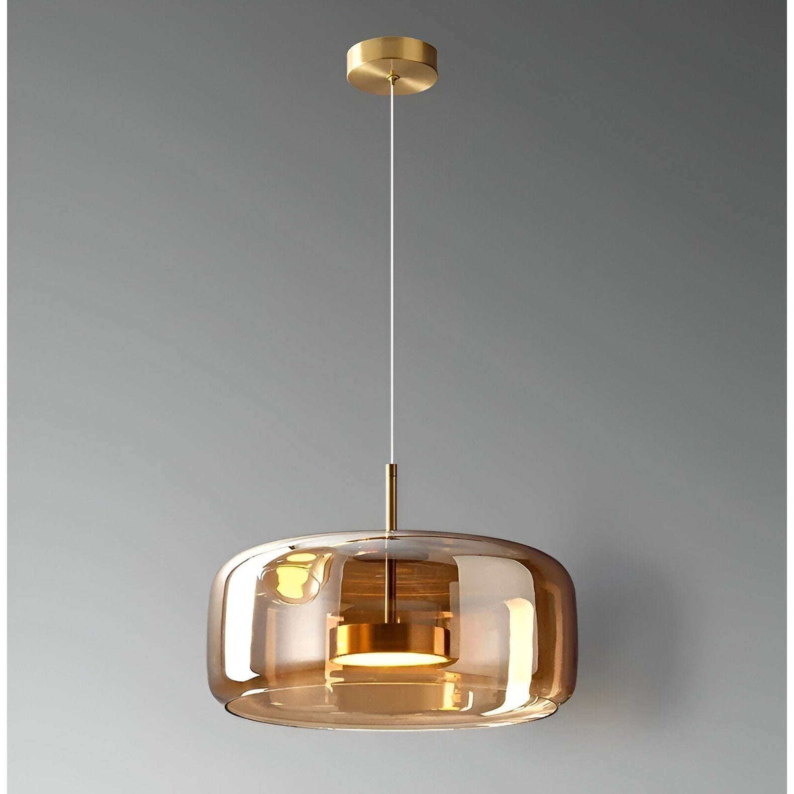 LED Chandeliers Pendant Light Modern Glass Adjustable Height Hand-Blown Ceiling Fixture - Image 5